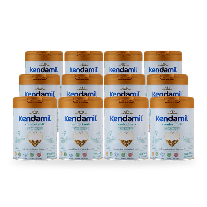 Kendamil UK Comfort European baby formula, 12 pack of 800g cans, from birth to 12 months