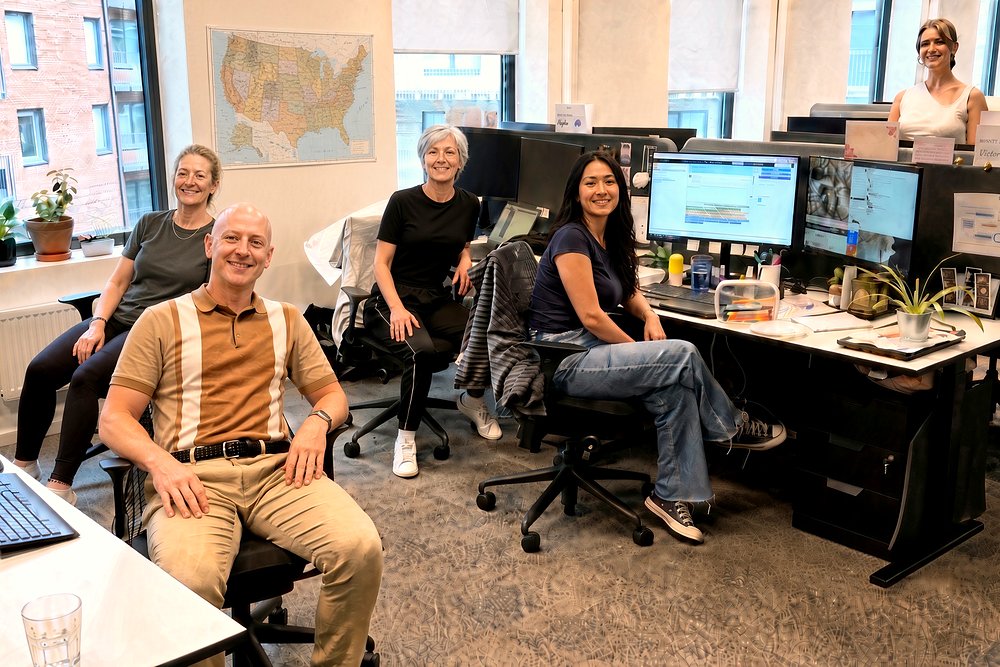 Organic Formula Shop customer support team at the office in Amsterdam, ready to help parents with HiPP, Holle and Kendamil UK formula